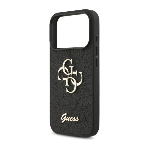 Maska za iPhone 17 Pro/ 18 Pro Guess Fixed Glitter Big 4G crna - EP3235734