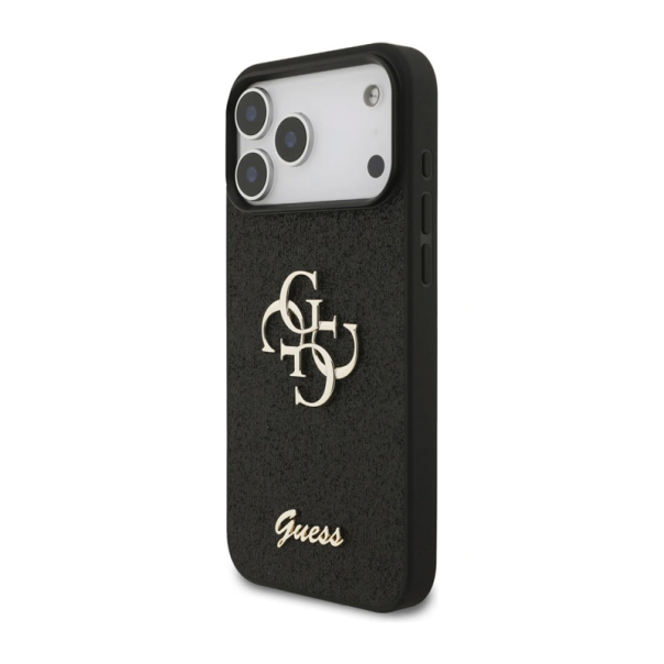 Maska za iPhone 17 Pro Max/ 18 Pro Max Guess Fixed Glitter Big 4G crna - EP3233965