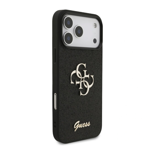 Maska za iPhone 17 Pro Max/ 18 Pro Max Guess Fixed Glitter Big 4G crna - EP3233965