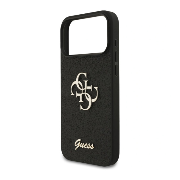 Maska za iPhone 17 Pro Max/ 18 Pro Max Guess Fixed Glitter Big 4G crna - EP3233965