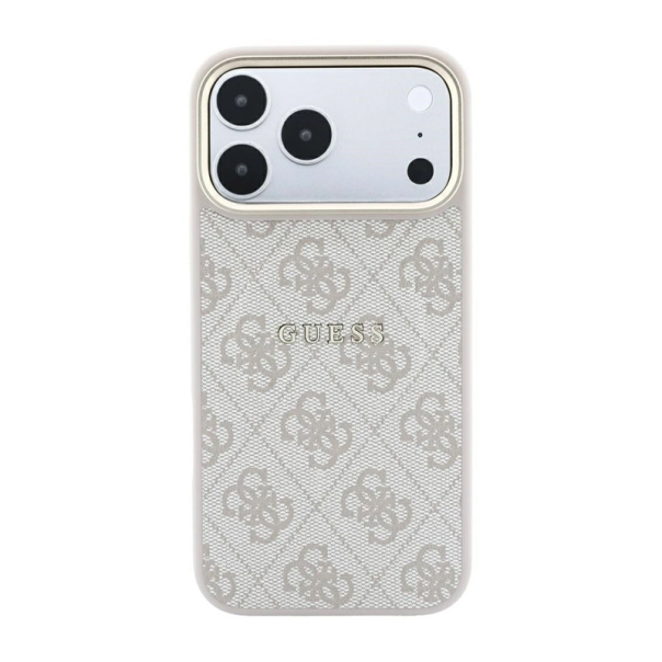 Maska za Samsung iPhone 17 Pro Max/ 18 Pro Max Guess 4G Embossed Classic MagSafe roze - EP3233968