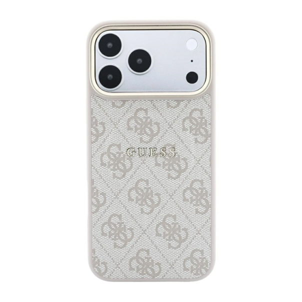 Maska za Samsung iPhone 17 Pro/ 18 Pro Guess 4G Embossed Classic MagSafe roze - EP3234251