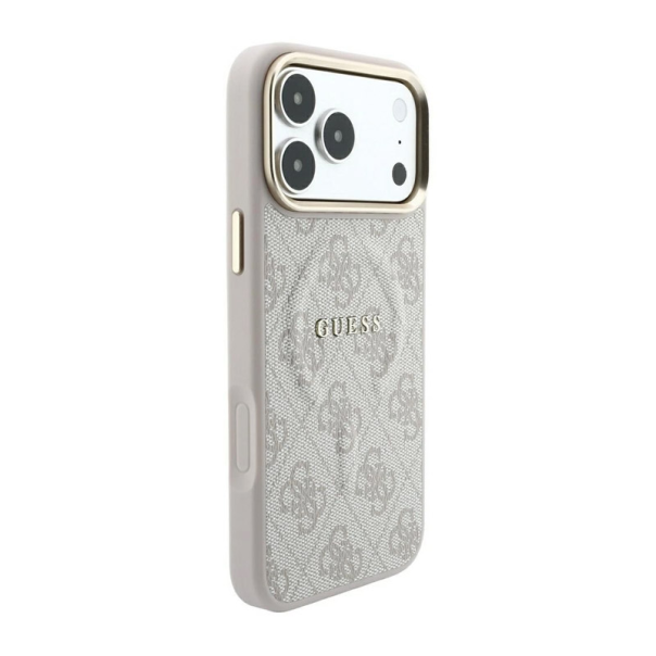 Maska za Samsung iPhone 17 Pro/ 18 Pro Guess 4G Embossed Classic MagSafe roze - EP3234251
