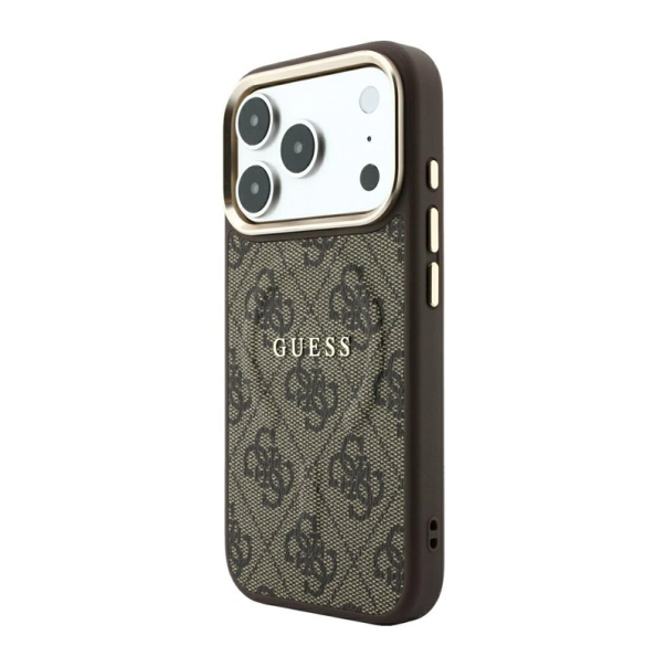 Maska za Samsung iPhone 17 Pro Max/ 18 Pro Max braon Guess 4G Embossed Classic MagSafe - EP3234254