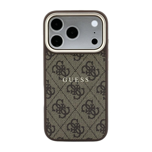Maska za Samsung iPhone 17 Pro/ 18 Pro braon Guess 4G Embossed Classic MagSafe - EP3234257