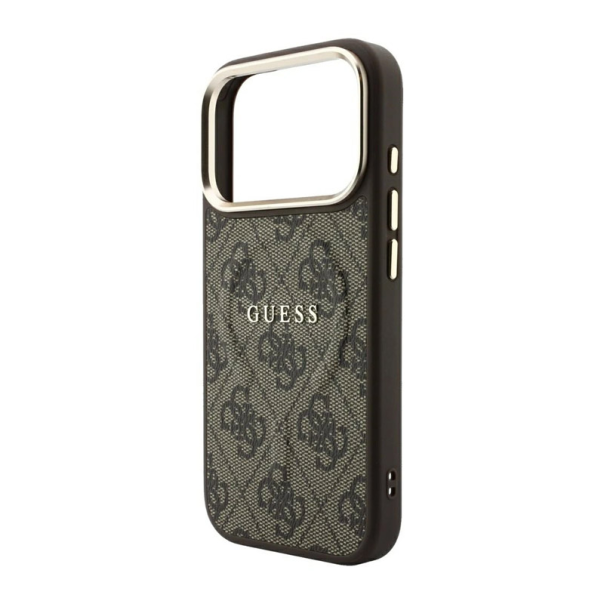Maska za Samsung iPhone 17 Pro/ 18 Pro braon Guess 4G Embossed Classic MagSafe - EP3234257