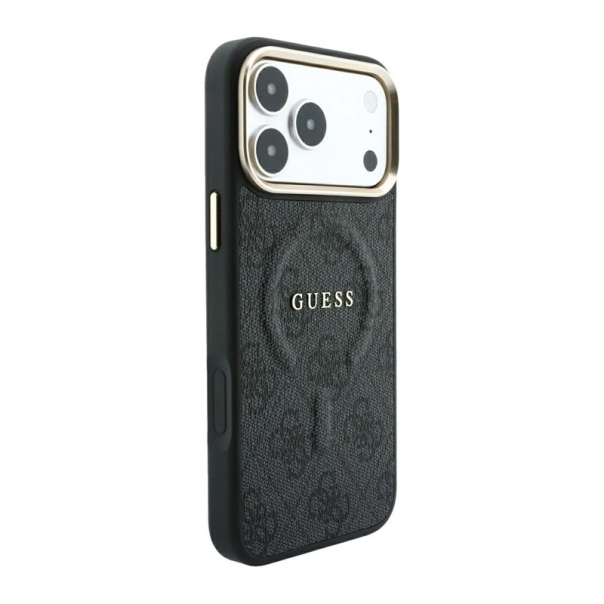 Maska za Samsung iPhone 17 Pro Max/ 18 Pro Max Guess 4G Embossed Classic MagSafe crna - EP3234260