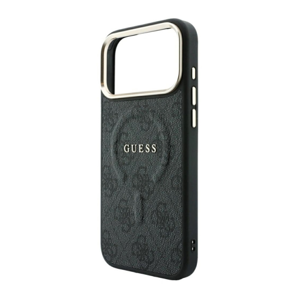 Maska za Samsung iPhone 17 Pro Max/ 18 Pro Max Guess 4G Embossed Classic MagSafe crna - EP3234260