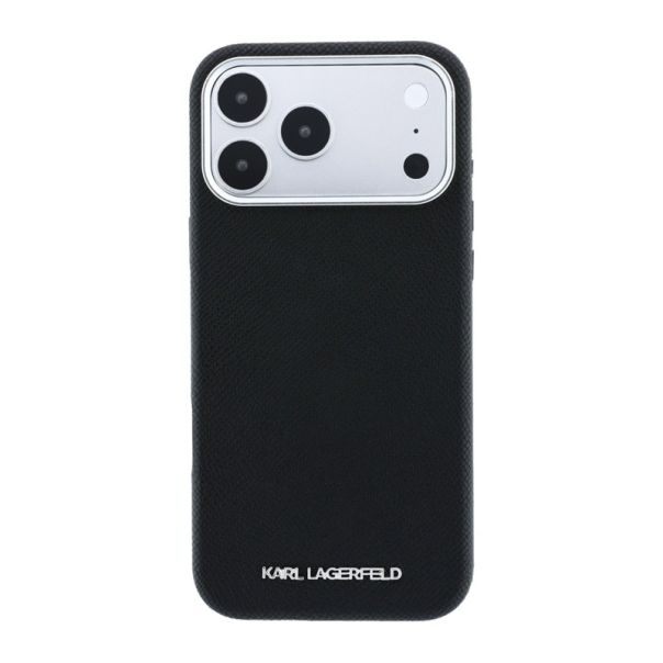Maska Karl Lagerfeld Grained Elongated Magsafe iPhone 17 Pro/ 18 Pro crna - EP3236151