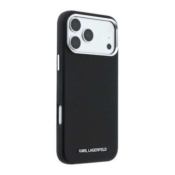 Maska Karl Lagerfeld Grained Elongated Magsafe iPhone 17 Pro/ 18 Pro crna - EP3236151