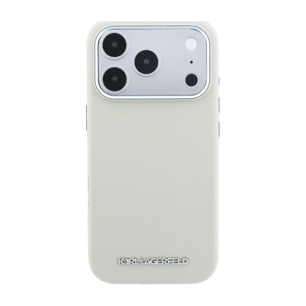 Maska Karl Lagerfeld Grained Elongated Magsafe iPhone 17 Pro/ 18 Pro krem - EP3236202
