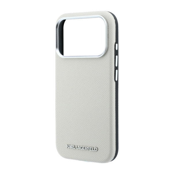 Maska Karl Lagerfeld Grained Elongated Magsafe iPhone 17 Pro/ 18 Pro krem - EP3236202