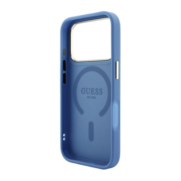 Maska za Samsung iPhone 17 Pro/ 18 Pro Guess 4G Embossed Classic MagSafe plava - EP3234263