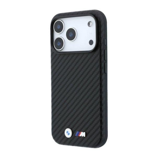 Maska za iPhone 17 Pro Max/ 18 Pro Max BMW M Carbon Metal Logo Magsafe crna - EP3234272