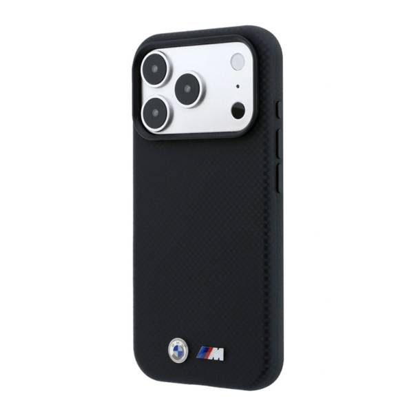 Maska za iPhone 17 Pro/ 18 Pro BMW M Quadrille Kevlar Metal Logo Magsafe crna - EP3234281