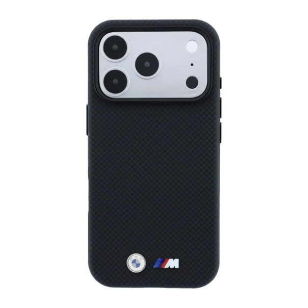 Maska za iPhone 17 Pro/ 18 Pro BMW M Quadrille Kevlar Metal Logo Magsafe crna - EP3234281