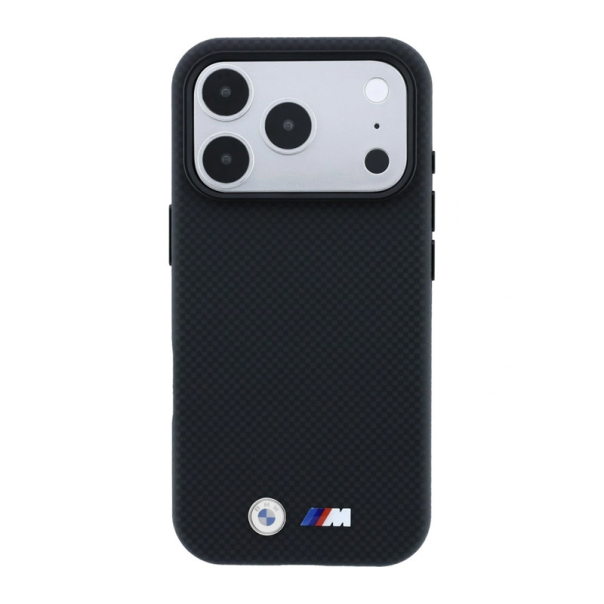 Maska za iPhone 17 Pro Max/ 18 Pro Max BMW M Quadrille Kevlar Metal Logo Magsafe crna - EP3234284
