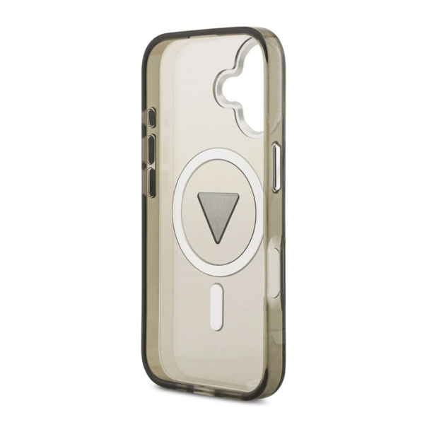 Maska za iPhone 17 Guess IML Gradient Triangle Logo MagSafe siva - DRO622635