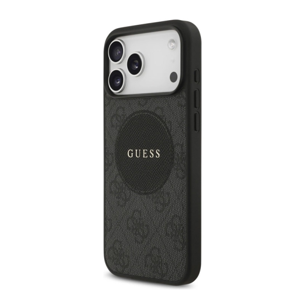 Maska za iPhone 17 Pro Max Guess 4G Circle Classic Logo MagSafe crna - DRO622637