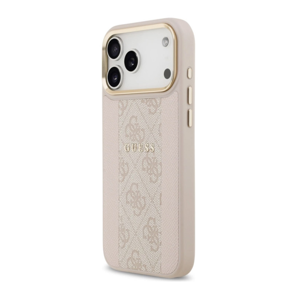 Maska za iPhone 17 Pro Guess 4G Stripe MagSafe pink - DRO622639