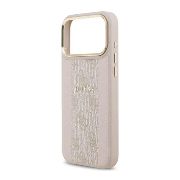 Maska za iPhone 17 Pro Guess 4G Stripe MagSafe pink - DRO622639