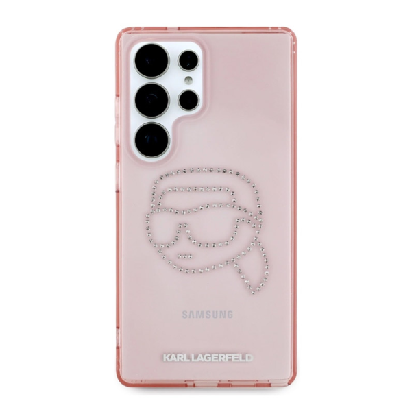 Maska za Samsung S25 Ultra/ S938B Karl Lagerfeld Rhinestones K Head Logo pink - DRO622662