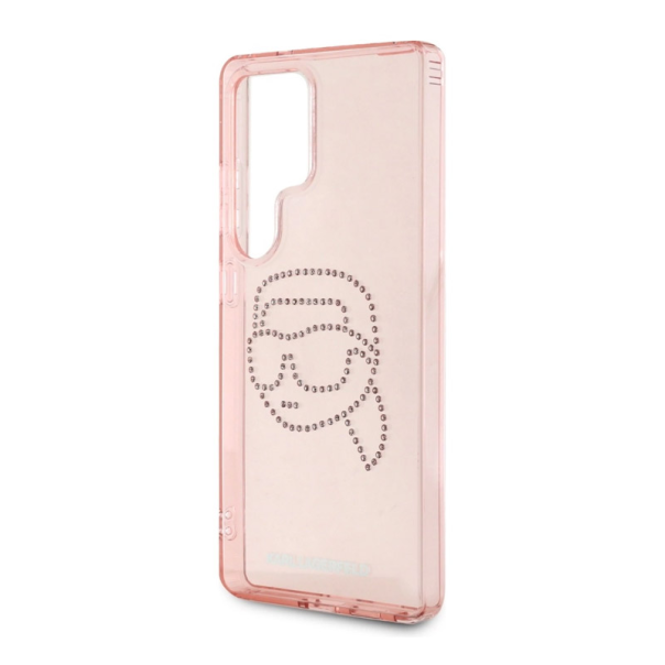 Maska za Samsung S25 Ultra/ S938B Karl Lagerfeld Rhinestones K Head Logo pink - DRO622662
