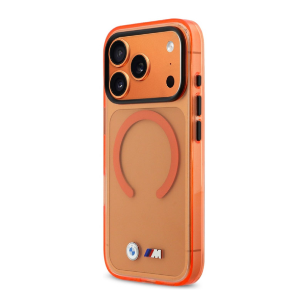 Maska za iPhone 17 Pro Max narandžasta BMW M IML Metal Logos MagSafe - EP2847984