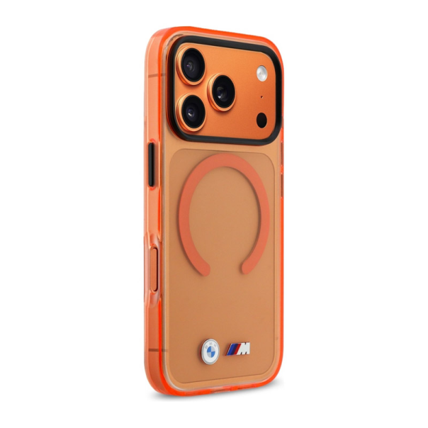 Maska za iPhone 17 Pro Max narandžasta BMW M IML Metal Logos MagSafe - EP2847984