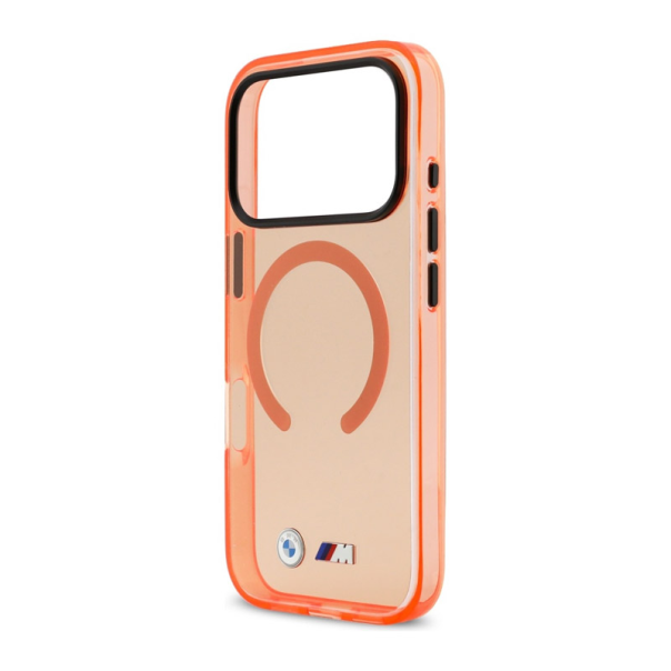 Maska za iPhone 17 Pro Max narandžasta BMW M IML Metal Logos MagSafe - EP2847984