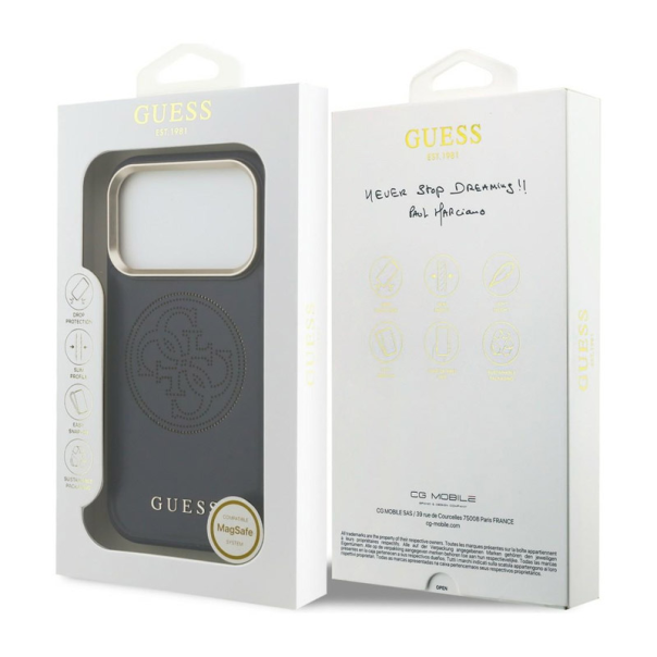 Maska za iPhone 17 Pro Max Guess Perforated 4G MagSafe tamno plava - EP2847969