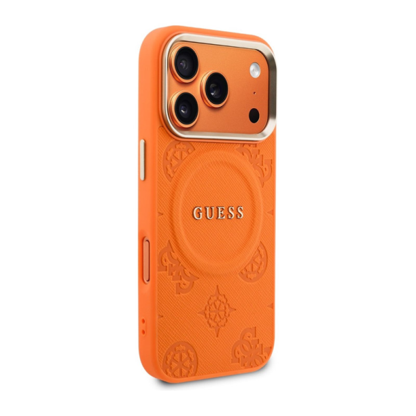 Maska za iPhone 17 Pro Max narandžasta Guess Peony Hot Stamp MagSafe - EP2848004