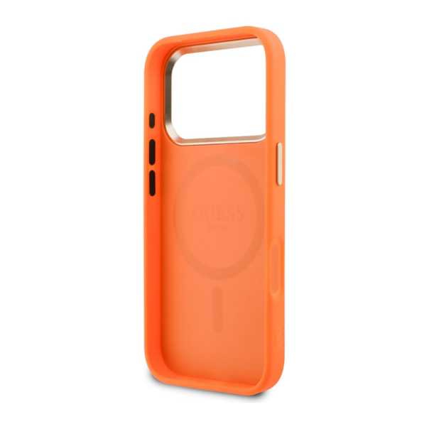Maska za iPhone 17 Pro Max narandžasta Guess Peony Hot Stamp MagSafe - EP2848004