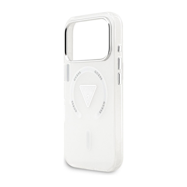 Maska za iPhone 17 Pro Guess IML Gradient Triangle Logo MagSafe transparent - EP2847936