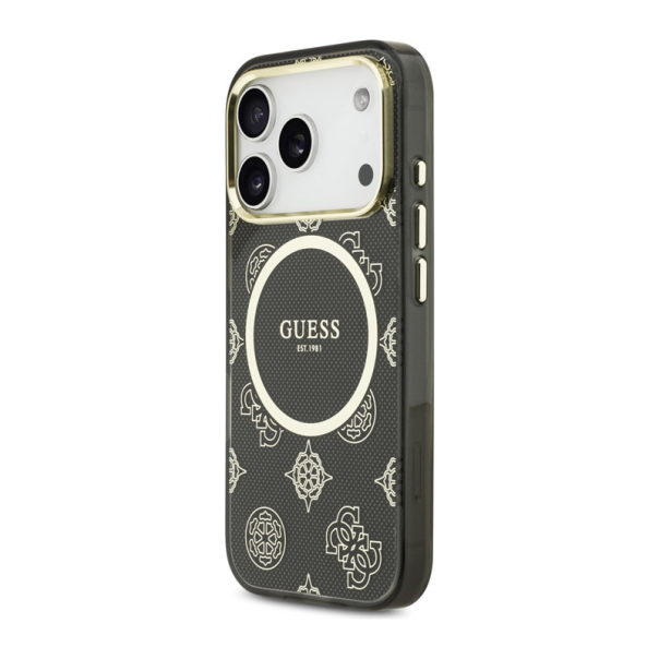 Maska za iPhone 17 Pro Guess IML Peony Dot MagSafe siva - EP2848019