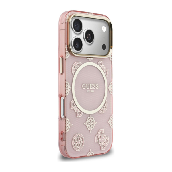 Maska za iPhone 17 Pro Max roza Guess IML Peony Dot MagSafe - EP2848022