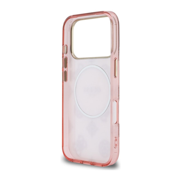 Maska za iPhone 17 Pro Max roza Guess IML Peony Dot MagSafe - EP2848022