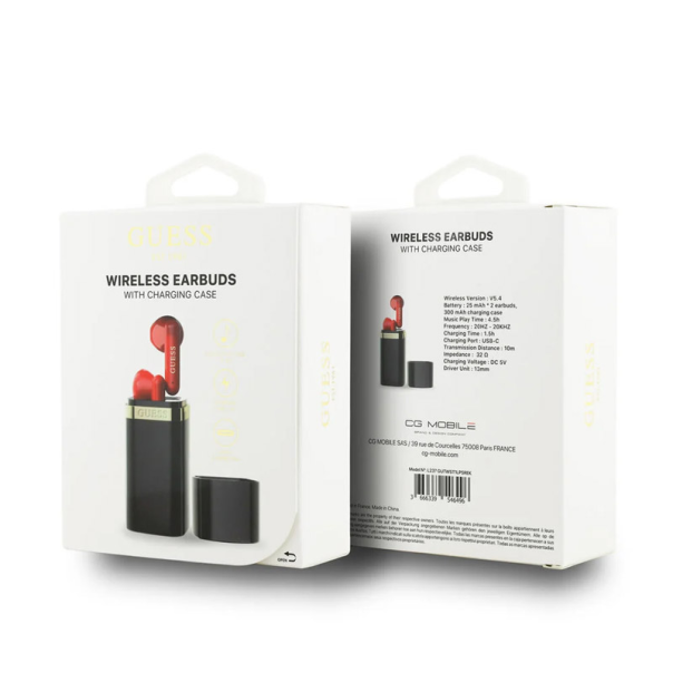 Bluetooth slušalice AirPhones Guess Lipstick 2 TWS crne - EP2843240