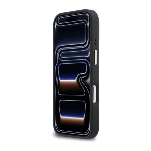 Maska za iPhone 17 Pro Karl Lagerfeld Croco KL Script Logo MagSafe crna - EP2848028