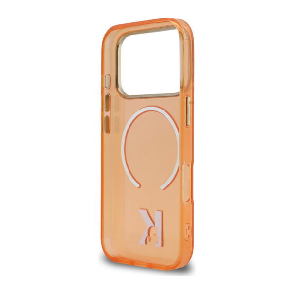 Maska za iPhone 17 Pro narandžasta Karl Lagerfeld IML K Head Logo MagSafe - EP2847966