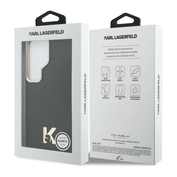 Maska za Samsung S26 Ultra/ S948B Karl Lagerfeld K Metal Logo MagSafe crna - EP2879092