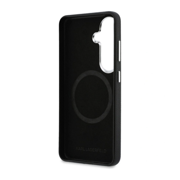 Maska za Samsung S26/ S941B Karl Lagerfeld Saffiano KC Metal Logo MagSafe crna - EP2879095