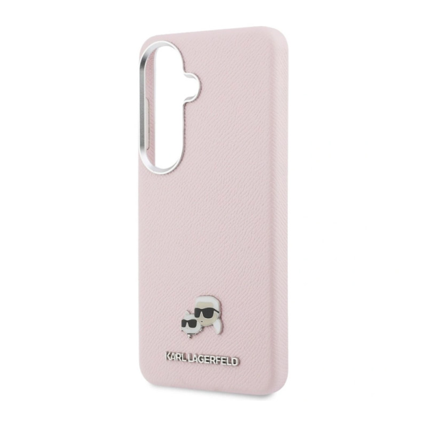Maska za Samsung S26/ S941B Karl Lagerfeld Saffiano KC Metal Logo MagSafe roze - EP2879101