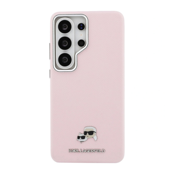 Maska za Samsung S26 Ultra/ S948B Karl Lagerfeld Saffiano KC Metal Logo MagSafe roze - EP2879104