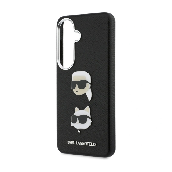 Maska za Samsung S26/ S941B Karl Lagerfeld Saffiano Double Heads Metal crna - EP2879107