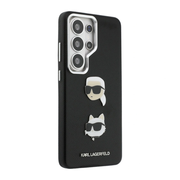 Maska za Samsung S26 Ultra/ S948B Karl Lagerfeld Saffiano Double Heads Metal crna - EP2879113