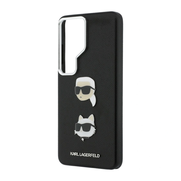 Maska za Samsung S26 Ultra/ S948B Karl Lagerfeld Saffiano Double Heads Metal crna - EP2879113