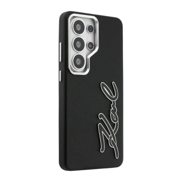 Maska za Samsung S26 Ultra/ S948B Karl Lagerfeld Grained Signature Metal Resin Logo crna - EP2879116