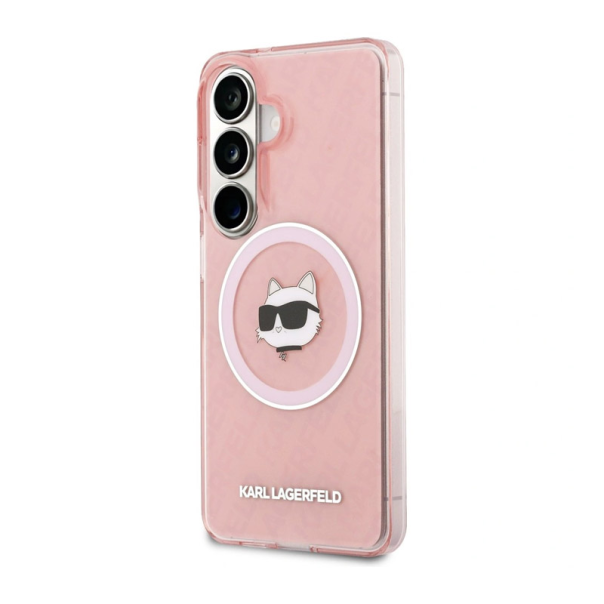 Maska za Samsung S26/ S941B Karl Lagerfeld IML Repeated Choupette MagSafe roze - EP2879122