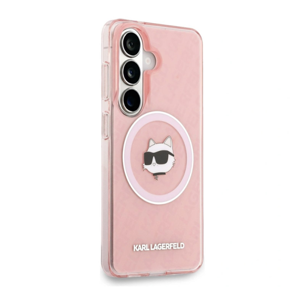 Maska za Samsung S26/ S941B Karl Lagerfeld IML Repeated Choupette MagSafe roze - EP2879122